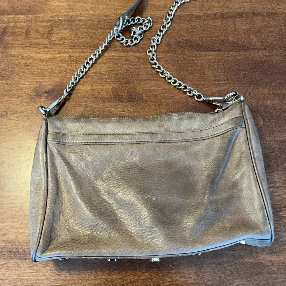 Rebecca Minkoff MAC crossbody bag purse taupe grey